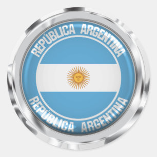 Pegatina Redonda El emblema de la Ronda Argentina