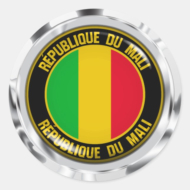 Pegatina Redonda El emblema de Mali (Anverso)
