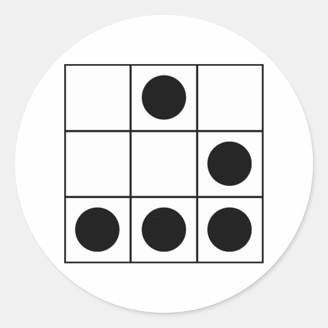 Pegatina Redonda El Emblema Hacker de "El Gilder" (Anverso)