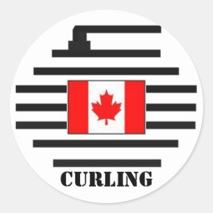 Pegatina Redonda El encresparse de Canadá