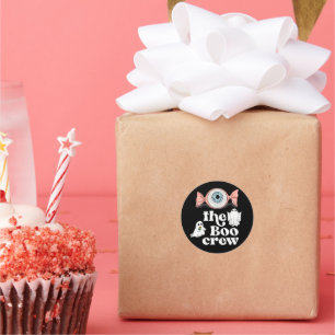 Pegatina Redonda El equipo de Boo   Escuadrón de Halloween Spooktac