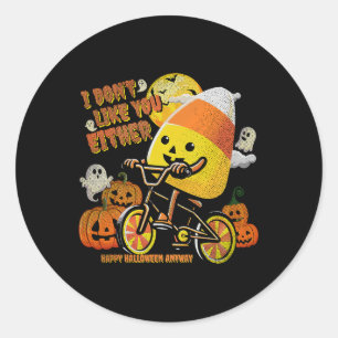 Pegatina Redonda El equipo de disfraces de Halloween Candy Corn no