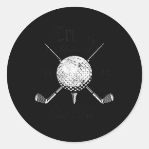 Pegatina Redonda El equipo de golf Pro Trump Vintage University