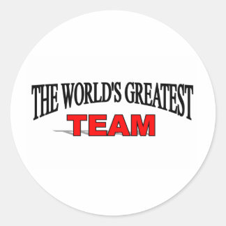 Pegatina Redonda El equipo más grande del mundo