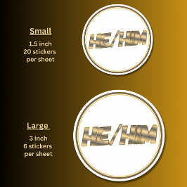 Pegatina Redonda Él Es Camiseta De Oro