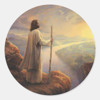 Pegatina Redonda Él Es pegatinas De Creciente Alza