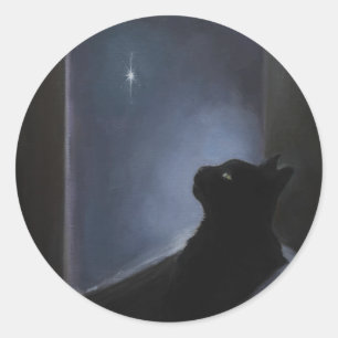 Pegatina Redonda El espíritu Navidad de Charlie