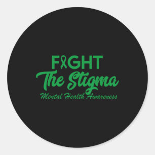 Pegatina Redonda El estigma de los problemas de salud mental