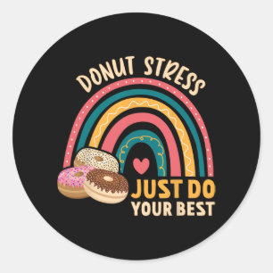 Pegatina Redonda El estrés sólo hace tu mejor rock al profesor del 