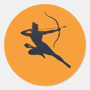 Pegatina Redonda El eterno resplandor de Dussehra - Shree Ram