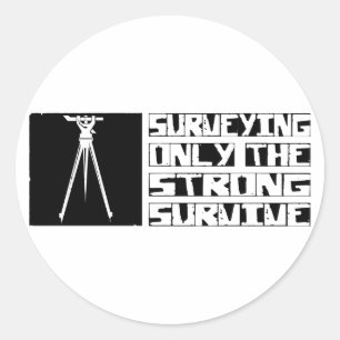 Pegatina Redonda El examinar sobrevive