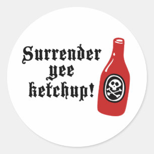 Pegatina Redonda El extraño pirata Ketchup