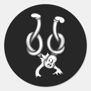 Pegatina Redonda El Fantasma De Payaso Se Giró