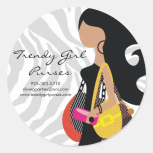 Pegatina Redonda el FASHIONISTA 311-HIGH frunce la cebra