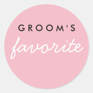 Pegatina Redonda El favorito de personalizable Groom