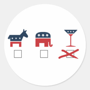 Pegatina Redonda El Fiesta de cócteles