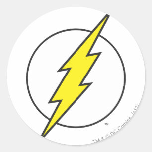 Pegatina Redonda El Flash   Tornillo Lightning