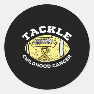 Pegatina Redonda El fútbol aborda el tema del cáncer infantil