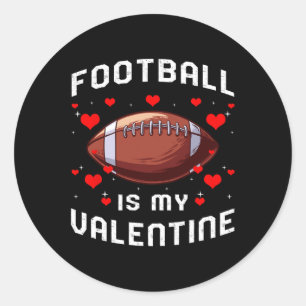 Pegatina Redonda El fútbol es mi fan de San Valentín