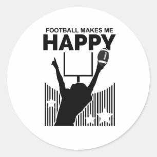 Pegatina Redonda El fútbol me hace feliz