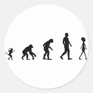 Pegatina Redonda El futuro de la evolución humana