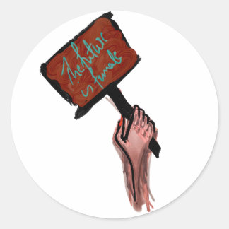 Pegatina Redonda El futuro es femenino