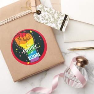 Pegatina Redonda El futuro es igual de alto