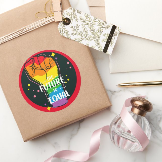 Pegatina Redonda El futuro es igual de alto (Regalar)