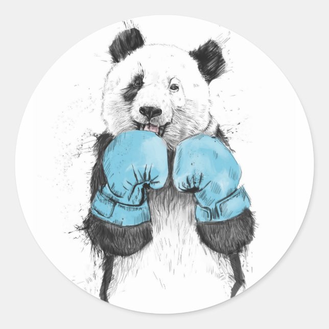 Pegatina Redonda el ganador (Anverso)