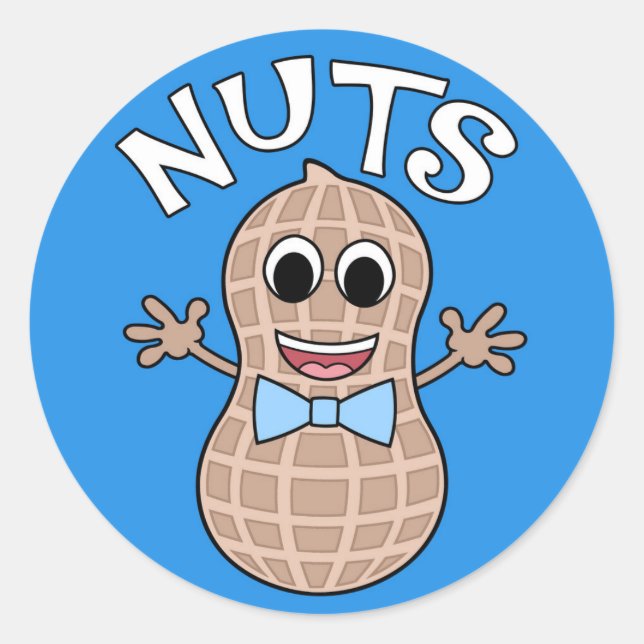 Pegatina Redonda El género de las nueces o no nueces revela pegatin (Anverso)