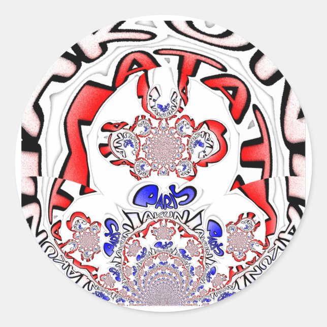 Pegatina Redonda El giro francés Hakuna Matata: Una mezcla cultural (Anverso)