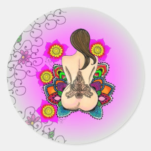 Pegatina Redonda El Goddess2