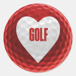 Pegatina Redonda El golf hace que el mundo gire