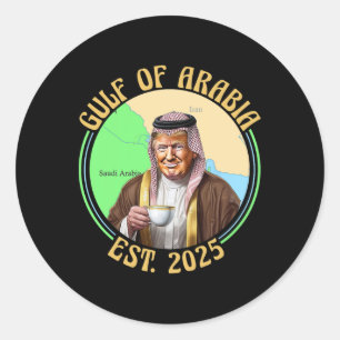Pegatina Redonda El Golfo De Arabia Este 2025 Es Divertido Trump Vi