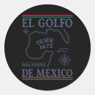 Pegatina Redonda El Golfo de México