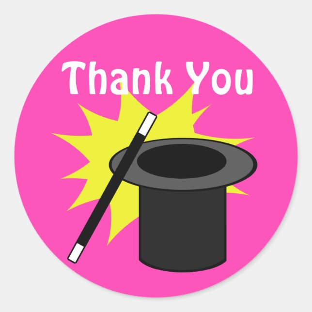 Pegatina Redonda El Gorra de Magic Me (Anverso)