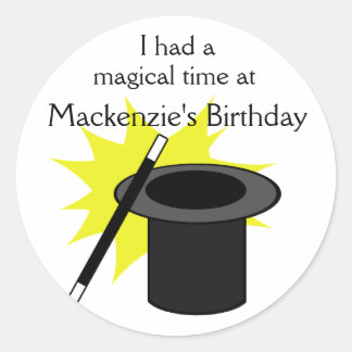 Pegatina Redonda El Gorra de Magic Me/ Magician