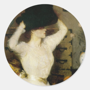 Pegatina Redonda El Gorra negro