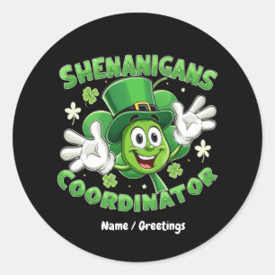 Pegatina Redonda El gracioso coordinador de Shenanigans