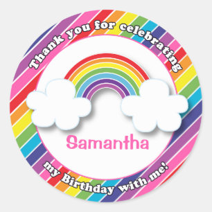 Pegatina Redonda El gran fiesta de última hora de los niños le