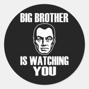 Pegatina Redonda El Gran Hermano te está vigilando