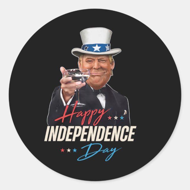 Pegatina Redonda El gran Trump Gats (Anverso)