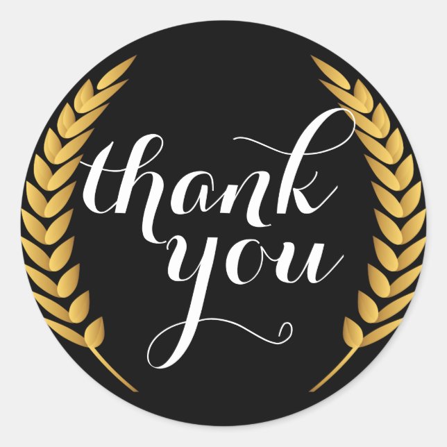 Pegatina Redonda El grano de trigo de oro se tambalea a tu alrededo (Anverso)