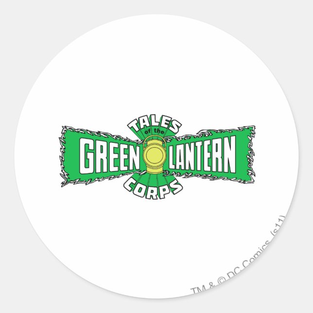 Pegatina Redonda El Green Lantern Corps - Logo Verde (Anverso)