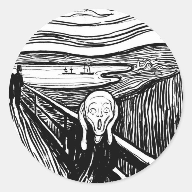 Pegatina Redonda El Grito (Anverso)