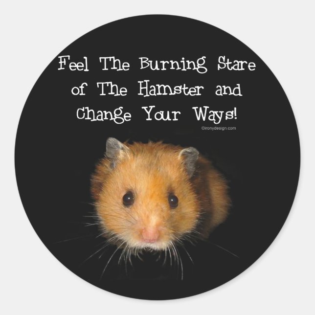 Pegatina Redonda El Hamster (Anverso)