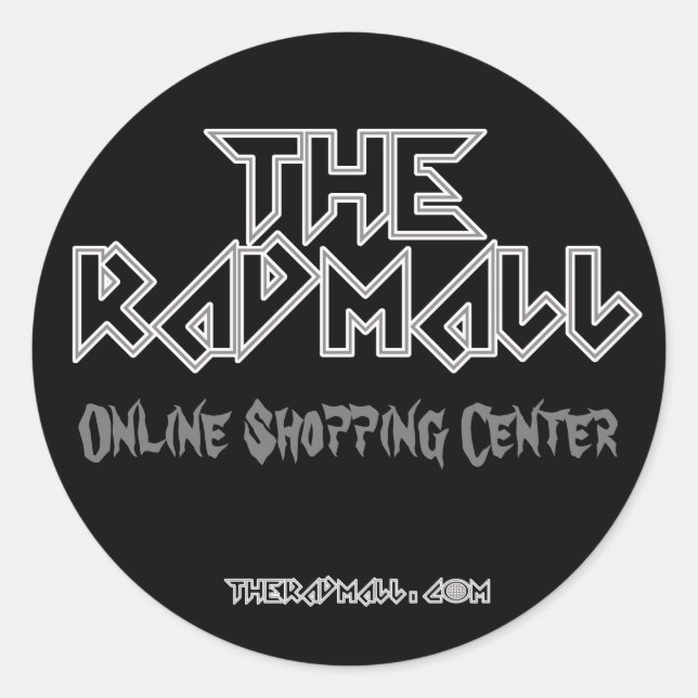 Pegatina Redonda El "Headbanger" de Rad Mall (Anverso)