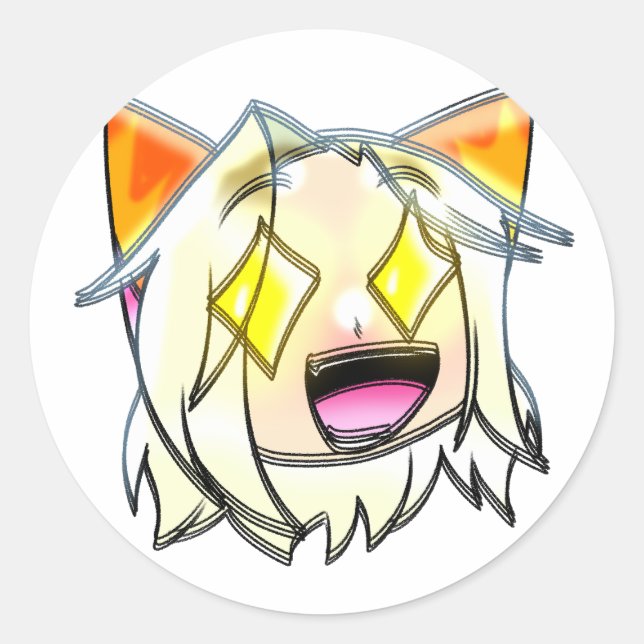 Pegatina Redonda El hiperPegatina de Gloryheart (Anverso)