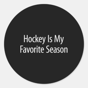 Pegatina Redonda El hockey es mi estación favorita - 