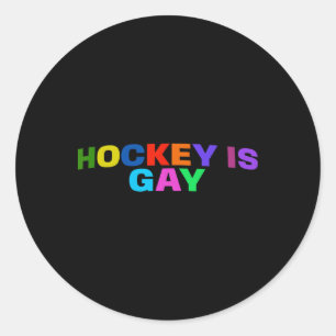 Pegatina Redonda El hockey es orgullo gay